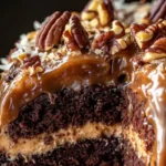 Learn how to make a deliciously rich and moist German Chocolate Poke Cake with gooey filling and a classic coconut-pecan frosting. Perfect for any occasion!