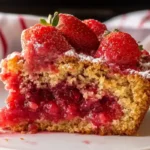 Learn how to make a strawberry earthquake cake with cream cheese swirls, fresh strawberries, and a deliciously cracked top.