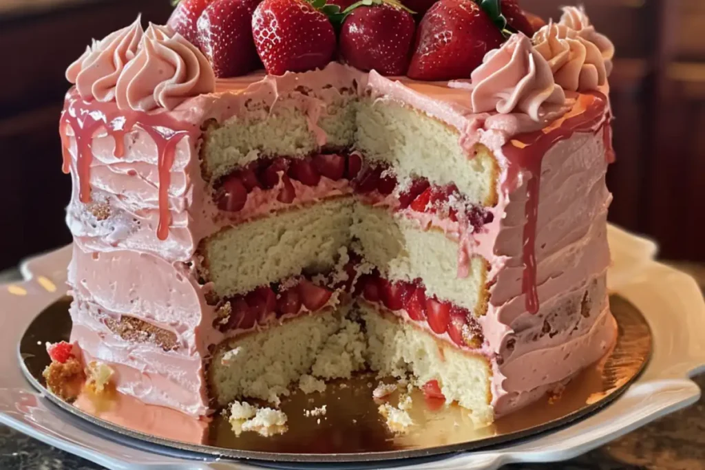 Learn how to make a delicious strawberry layer cake with fresh strawberries, fluffy layers, and smooth frosting. Perfect for any occasion!