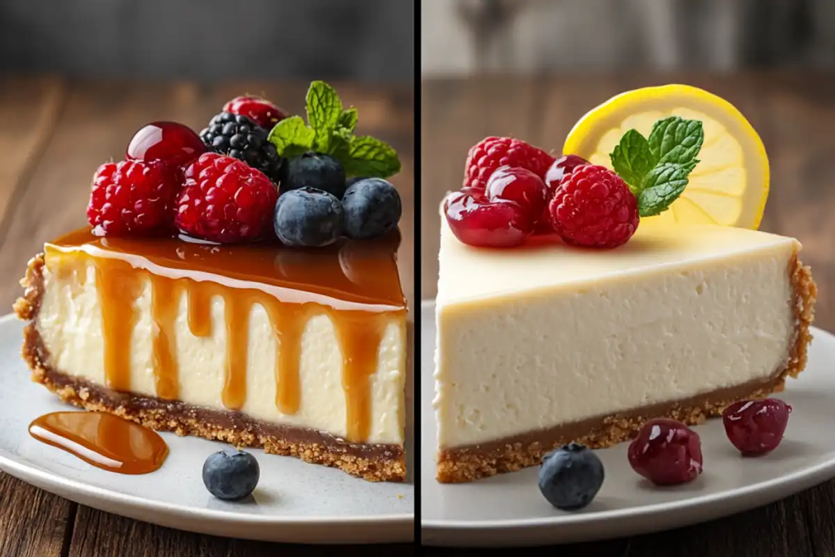 Discover the difference between no-bake and baked cheesecake, focusing on their texture, flavor, ingredients, and preparation methods.