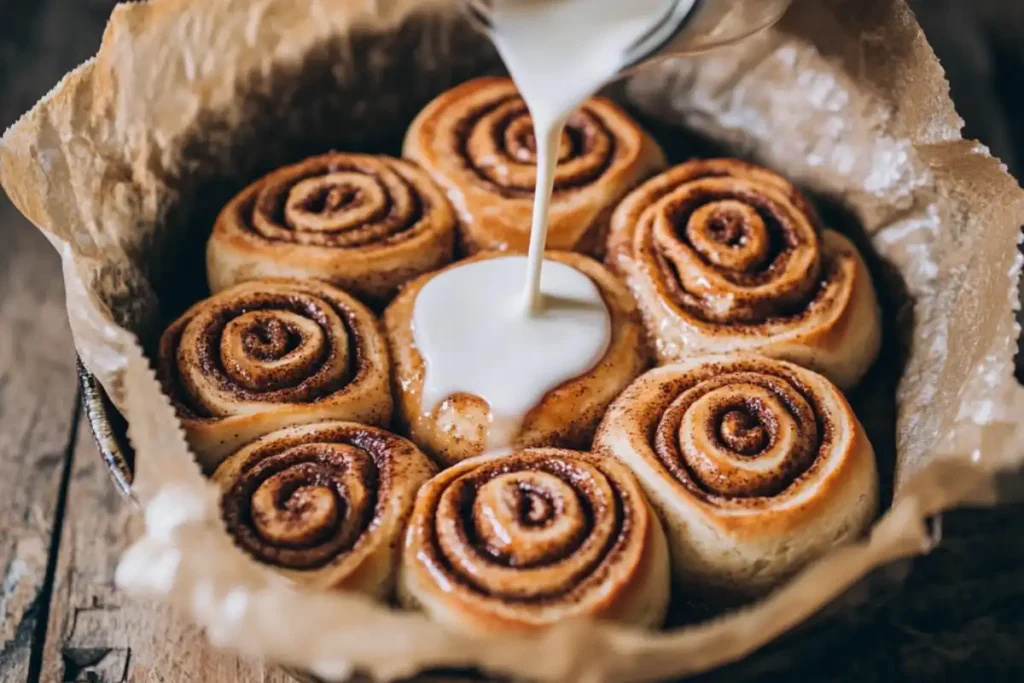 Discover why pouring milk over cinnamon rolls before baking creates gooey, soft rolls with a rich, indulgent texture.