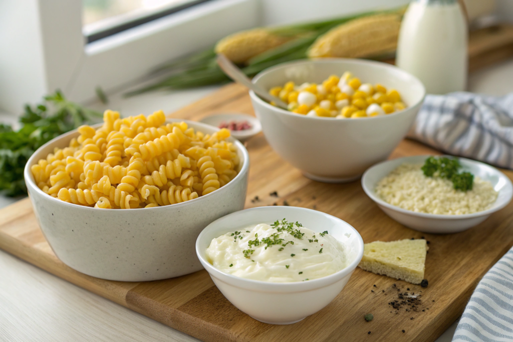 Make a delicious street corn pasta salad with bold Mexican flavors. Perfect for summer gatherings and potlucks. Easy, creamy, and customizable