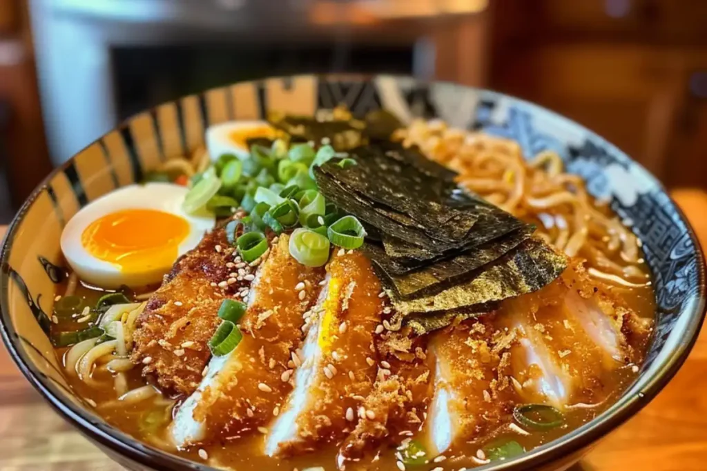 Discover how to create crispy chicken katsu ramen with rich broth, tender noodles, and tasty toppings in this easy-to-follow recipe.