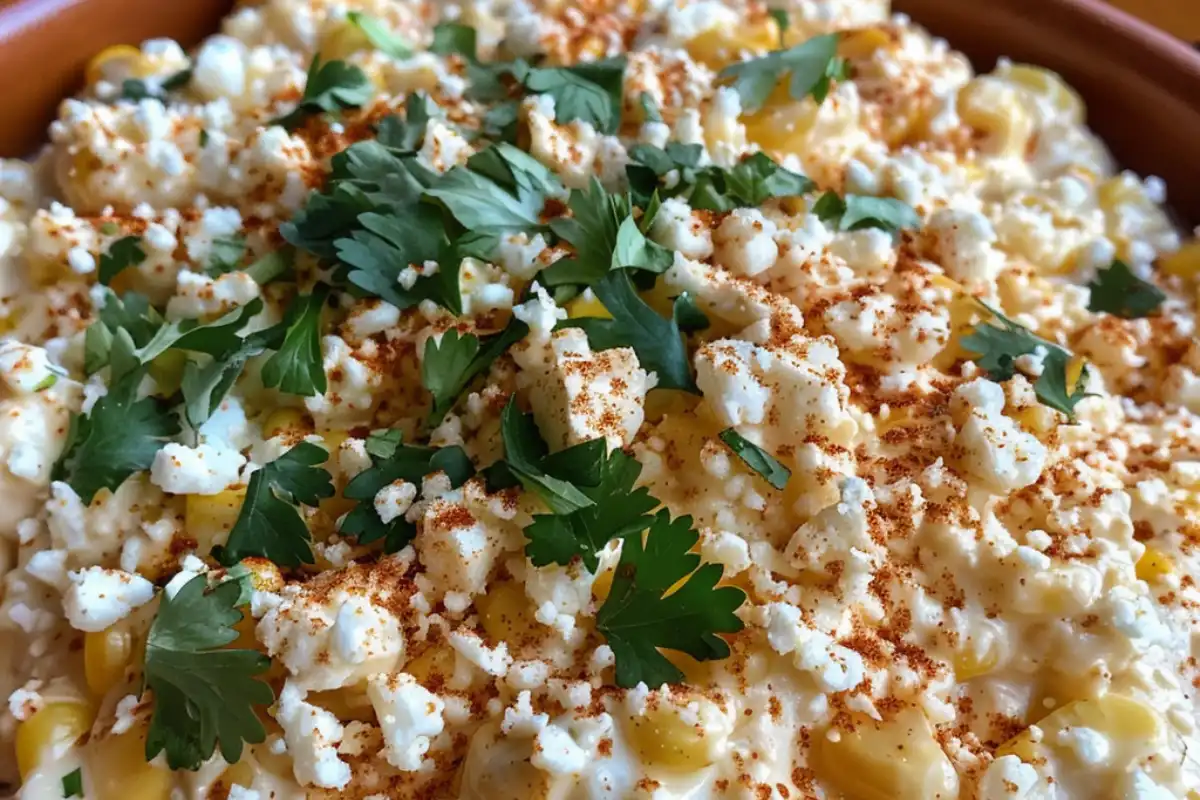 Discover how to make the best creamy elote dip. This easy recipe turns Mexican street corn into an irresistible party dip.