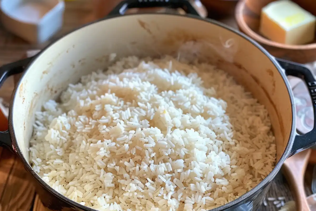 Learn easy tips to prevent rice from sticking in a Dutch oven using proper rinsing, oiling, and the right water-to-rice ratio