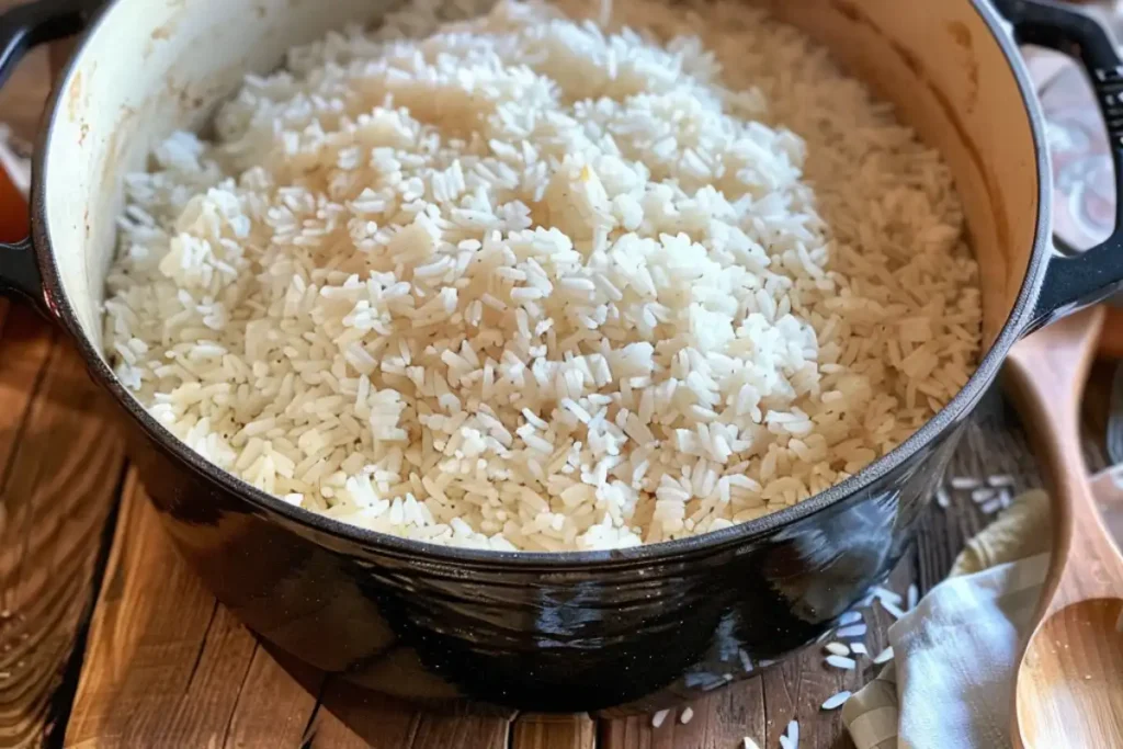 Learn easy tips to prevent rice from sticking in a Dutch oven using proper rinsing, oiling, and the right water-to-rice ratio