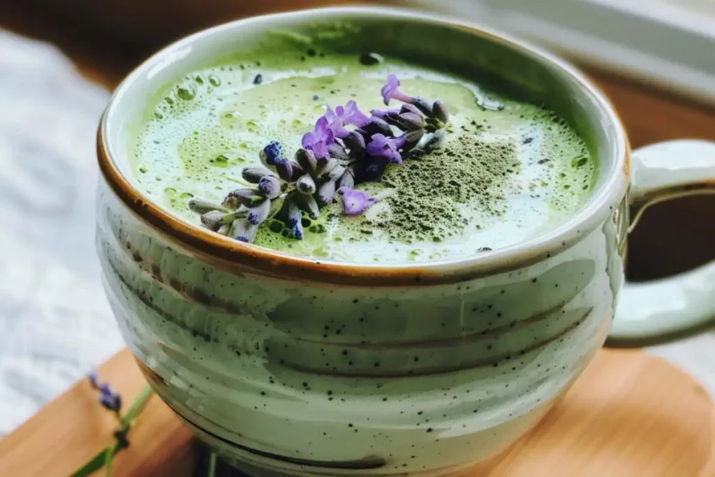 Learn how to make a refreshing lavender matcha latte at home, blending earthy matcha with soothing lavender for a perfect drink