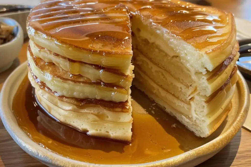 Learn how to make a fluffy pancake cake with layers, delicious fillings, and toppings. Perfect for breakfast or brunch!