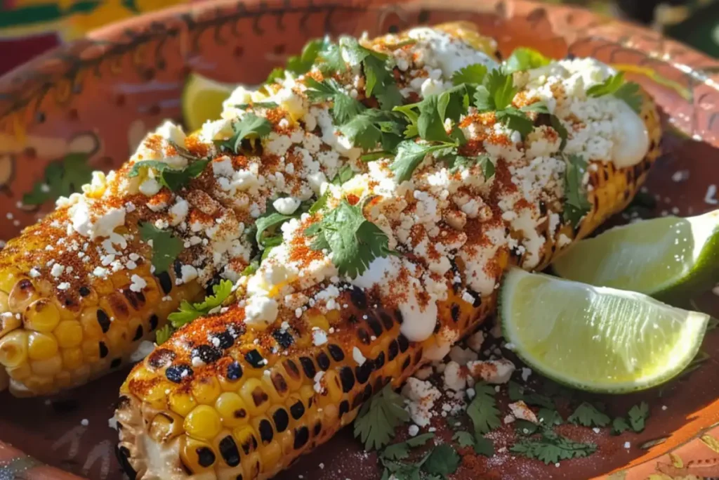 Learn the ingredients of elote, Mexican street corn, and how to make it with toppings like cheese, chili powder, and lime