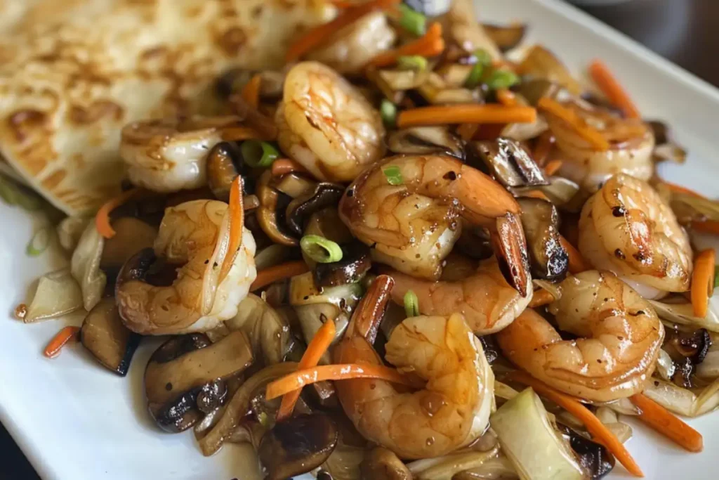 Discover the key ingredients of Moo Shu Shrimp and learn how to make this delicious Chinese dish with tender shrimp and crisp vegetables