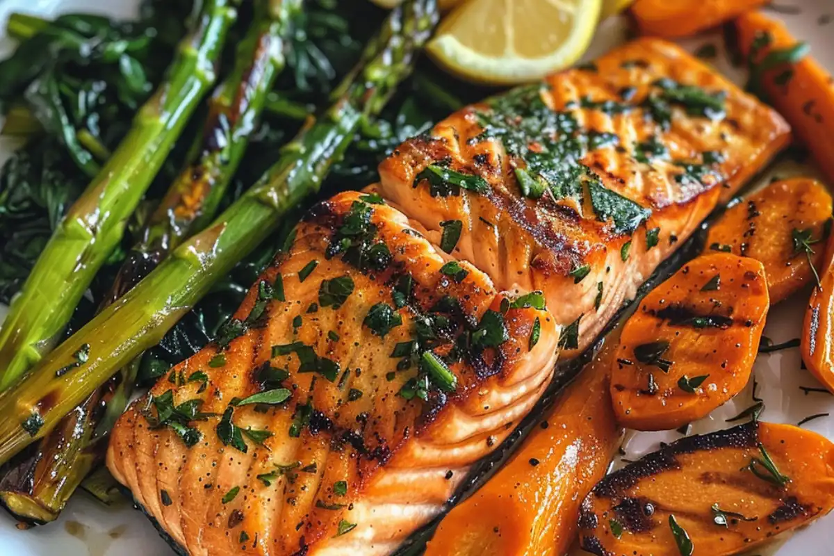 Find the best vegetables to pair with salmon, including asparagus, broccoli, and spinach, for a balanced and healthy meal.