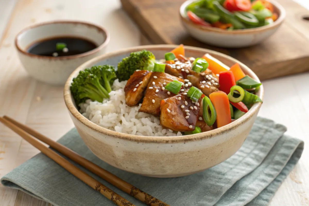 Make a delicious teriyaki bowl at home with this easy recipe! Customize with chicken, beef, or tofu, and enjoy a healthy, flavorful meal in 30 minutes.