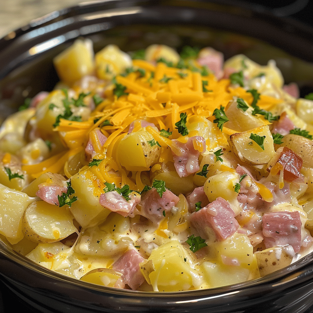 Crockpot Ham and Potato Casserole