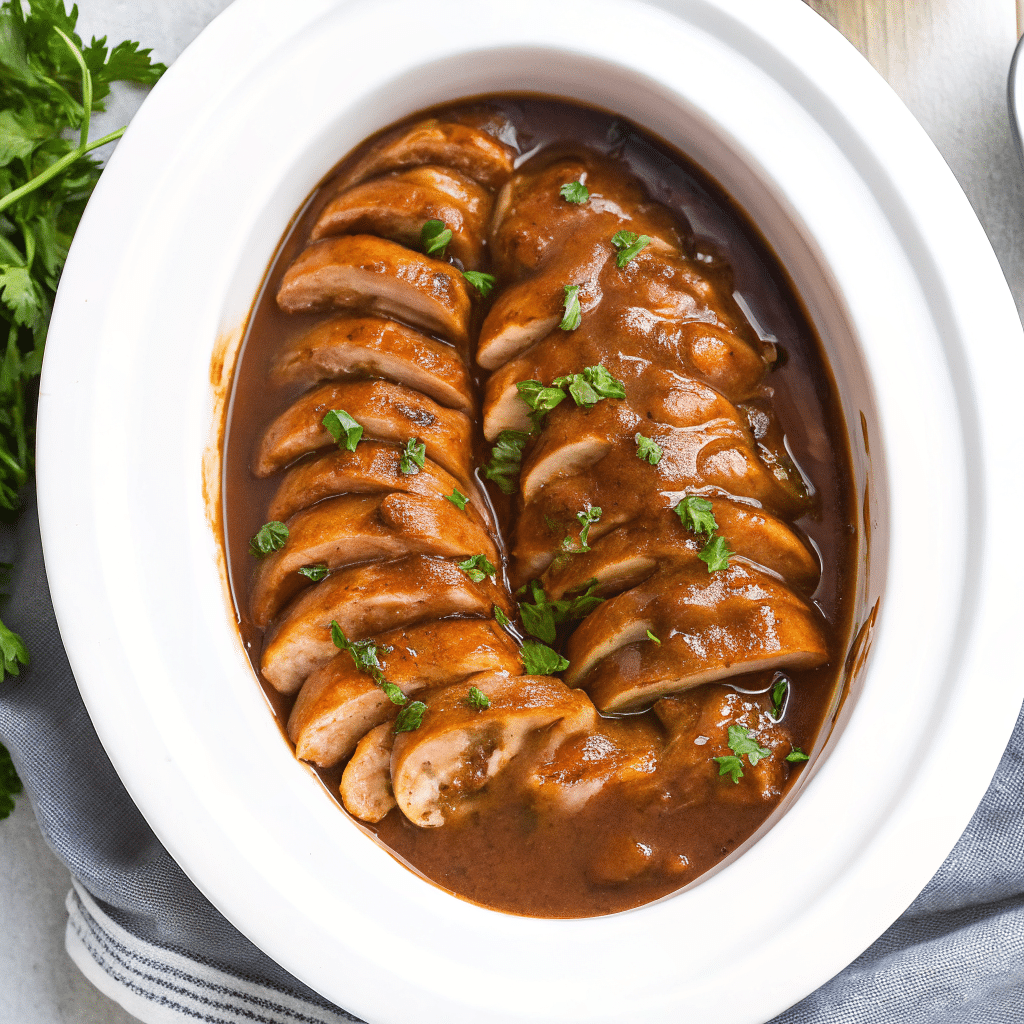 This Slow Cooker Pork Tenderloin is juicy, tender, and packed with flavor. A simple and delicious crock pot recipe perfect for any night!