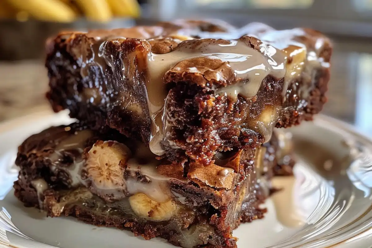 Banana Bread Brownies are rich, moist, and full of banana-chocolate flavor—perfect for dessert, snacking, or using up ripe bananas!