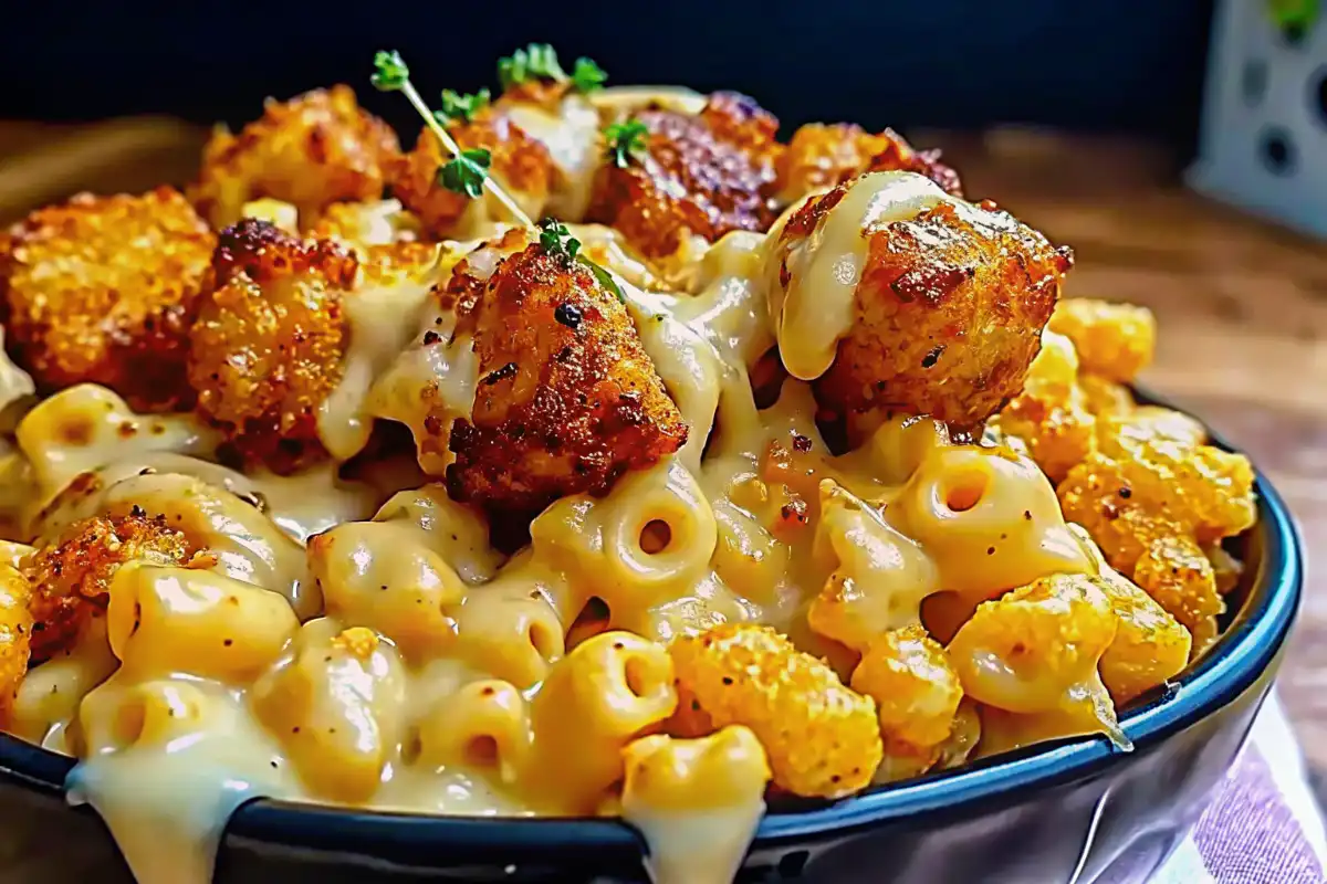Creamy Honey Pepper Chicken Mac and Cheese combines tender chicken, sweet honey glaze, and cheesy pasta for the perfect comfort meal.