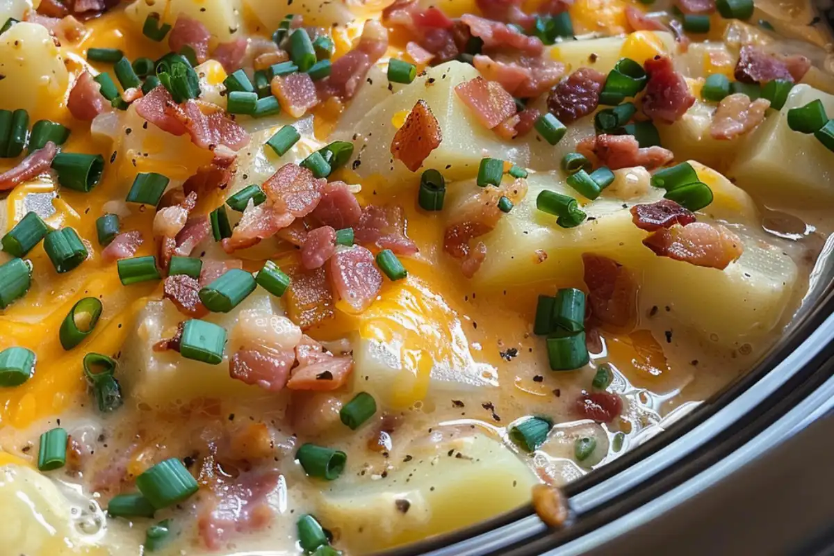 Crock Pot Crack Potato Soup is creamy, cheesy, and loaded with bacon, ranch, and potatoes. The ultimate slow cooker comfort food!