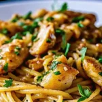 Monterey Chicken Spaghetti is a creamy, cheesy baked pasta dish loaded with tender chicken, bacon, and bold BBQ flavor everyone will love!