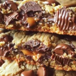 Reese's Stuffed Peanut Butter Chocolate Chip Cookies are thick, gooey, and packed with melty chocolate and peanut butter goodness!