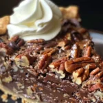 Texas Chocolate Pecan Pie is a rich, gooey Southern dessert with crunchy pecans and melty chocolate—perfect for holidays and gatherings!