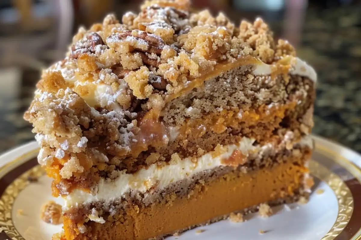 This Autumn Pumpkin Spice Crumble Cake is moist, warmly spiced, and topped with a buttery crumble—perfect for cozy fall gatherings or brunch!