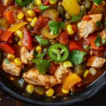 If you love sizzling fajitas at your favorite Tex-Mex restaurant, then this Chicken Fajita Soup is for you. It’s a flavorful, comforting one-pot meal that transforms the bold, smoky taste of chicken fajitas into a warm, hearty soup perfect for any day of the week. Loaded with juicy chicken, tender bell peppers, onions, fire-roasted tomatoes, black beans, and bold spices, this soup brings that fajita sizzle—without the skillet. Plus, it's easy to make on the stovetop or in the slow cooker. Ingredients: 1 tablespoon olive oil 1 lb boneless, skinless chicken breasts (or thighs), cut into bite-sized pieces 1 small onion, sliced 1 red bell pepper, sliced 1 green bell pepper, sliced 3 garlic cloves, minced 1 teaspoon chili powder 1 teaspoon cumin ½ teaspoon smoked paprika 1 teaspoon dried oregano Salt and pepper, to taste 1 (15 oz) can black beans, drained and rinsed 1 (14.5 oz) can fire-roasted diced tomatoes 4 cups chicken broth Juice of 1 lime ¼ cup chopped cilantro (optional) Optional Toppings: Shredded cheese Sour cream Crushed tortilla chips Avocado slices Jalapeño rings Preparation: Step 1: Sauté Chicken and Veggies Heat olive oil in a large pot over medium-high heat. Add chicken, season with salt and pepper, and cook until browned (about 5–6 minutes). Remove and set aside. In the same pot, add onion and bell peppers. Cook for 4–5 minutes, until softened. Add garlic and cook 1 minute more. Step 2: Add Spices and Broth Stir in chili powder, cumin, paprika, and oregano. Return the chicken to the pot. Add black beans, fire-roasted tomatoes, and chicken broth. Stir to combine. Step 3: Simmer Bring the soup to a gentle boil, then reduce heat and simmer uncovered for 20–25 minutes until flavors are well blended and chicken is fully cooked. Step 4: Finish and Serve Stir in lime juice and cilantro just before serving. Taste and adjust seasoning as needed. Ladle into bowls and add your favorite toppings. Variation: Creamy Fajita Soup: Add ½ cup heavy cream or a block of cream cheese for a creamy twist Spicy Version: Add chipotle peppers in adobo or extra jalapeños Low-Carb: Skip the beans or swap for cauliflower rice Slow Cooker: Add all ingredients (except lime and cilantro) to a slow cooker. Cook on LOW for 6–7 hours or HIGH for 3–4. Shred chicken before serving. Vegan: Substitute chicken with canned chickpeas and use vegetable broth COOKING Note: Slice the peppers and onions thinly for that authentic fajita texture. Fire-roasted tomatoes add a rich, smoky layer—don’t skip them if you can! Serving Suggestions: Serve with warm tortillas or cornbread Top with crushed tortilla chips or cheese for added crunch and flavor Add a side of Mexican rice or grilled corn Garnish with sliced avocado, sour cream, or shredded cheese Great for meal prep—make a big pot and portion into containers Tips: Use rotisserie chicken for a quick version Make it ahead—this soup gets better after a day in the fridge Freeze it in individual portions for up to 3 months Add rice or noodles for extra bulk if you want a heartier soup For smoky heat, stir in a spoonful of chipotle sauce or adobo ⏱️ Time Overview: Prep Time: 10 minutes Cook Time: 25 minutes Total Time: 35 minutes 🍽️ Nutritional Information (Per Serving – 6 servings): Calories: ~280 Protein: ~25g Carbohydrates: ~20g Fat: ~12g Fiber: ~6g Sodium: ~600mg ❓FAQs Can I use pre-cooked chicken? Yes! Add it during the last 10 minutes of simmering to heat through. Is this soup gluten-free? It is naturally gluten-free—just check your broth and seasonings. Can I use frozen peppers and onions? Absolutely! Great for saving time. Just sauté a few minutes longer to remove excess moisture. How spicy is it? It has mild heat. Adjust spice levels by adding cayenne, hot sauce, or diced jalapeños. Can I add rice or pasta? Yes! Add ½ cup cooked rice or pasta at the end for a heartier texture. 📝 Conclusion: This Chicken Fajita Soup brings all the sizzling flavors of your favorite Tex-Mex dish into one easy bowl. It’s spicy, savory, hearty, and endlessly customizable. Whether you're feeding your family, meal prepping, or warming up on a cold day, this soup is guaranteed to hit the spot. Ready in under an hour with minimal cleanup—it’s a one-pot wonder that deserves a spot in your recipe rotation!