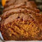 This cinnamon sugar pumpkin bread is moist, spiced, and topped with a crackly sugar crust—perfect for fall breakfasts or cozy desserts.