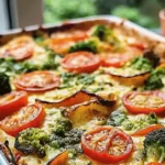 Cottage Cheese and Veggies Bake is a cheesy, protein-packed casserole loaded with vegetables. Great for breakfast, lunch, or dinner!