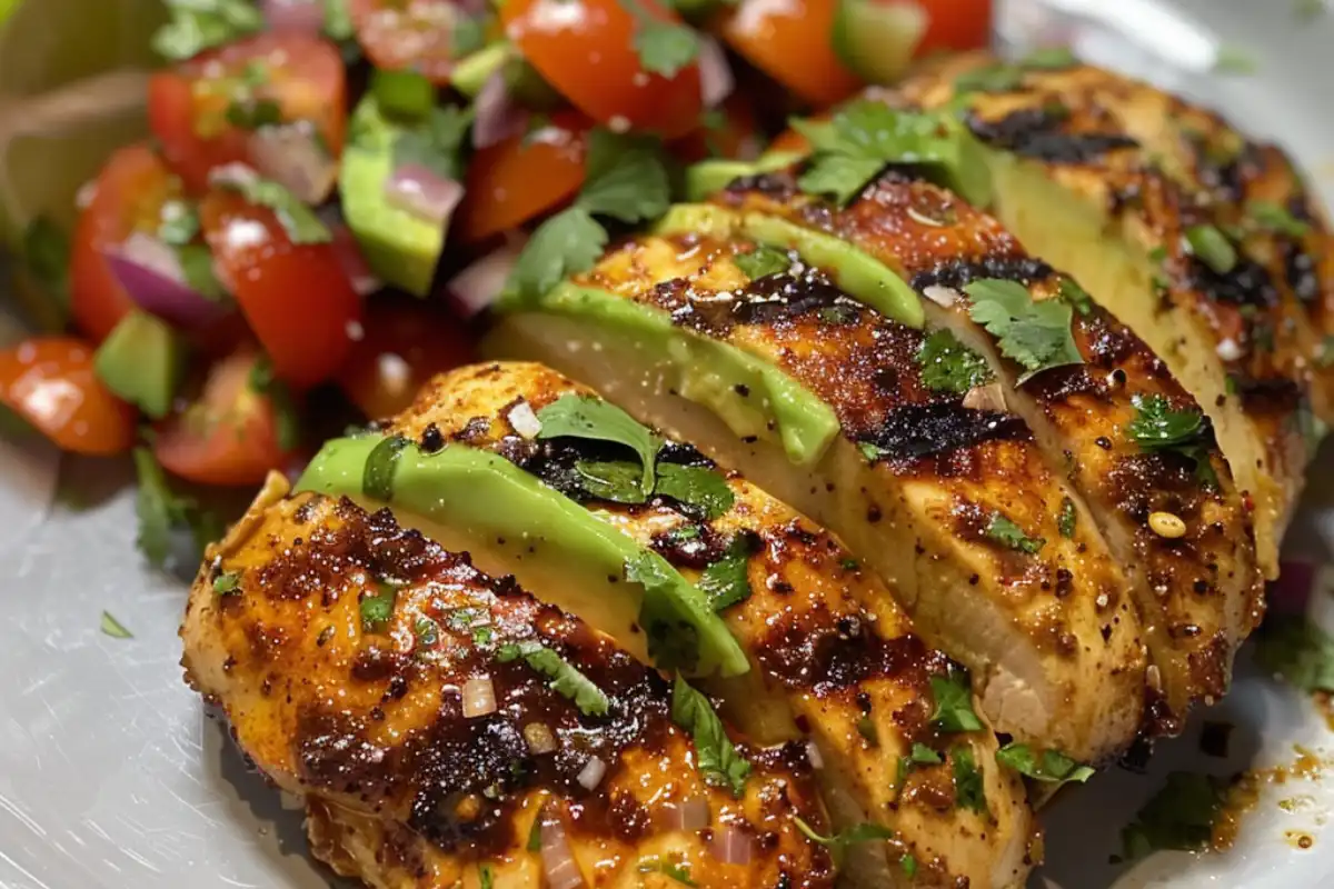 Fiesta Lime Chicken with Avocado Salsa is bold, juicy, and packed with flavor—perfect for grilling season or weeknight dinner!