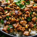 Ginger Lime Pork with Coconut Rice is a zesty, tender pork dish served over creamy coconut rice—perfect for a tropical-inspired weeknight meal!