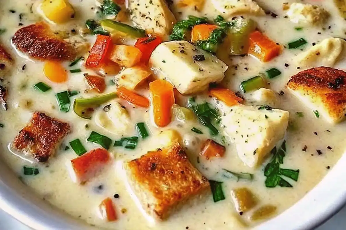 Cream of Chicken Soup is a rich, velvety homemade comfort food perfect on its own or in casseroles, pot pies, and family meals.