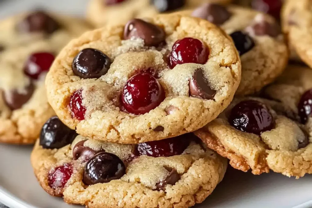 Maraschino Cherry Chocolate Chip Cookies are soft, chewy, and bursting with chocolate chips and sweet cherry flavor in every bite.