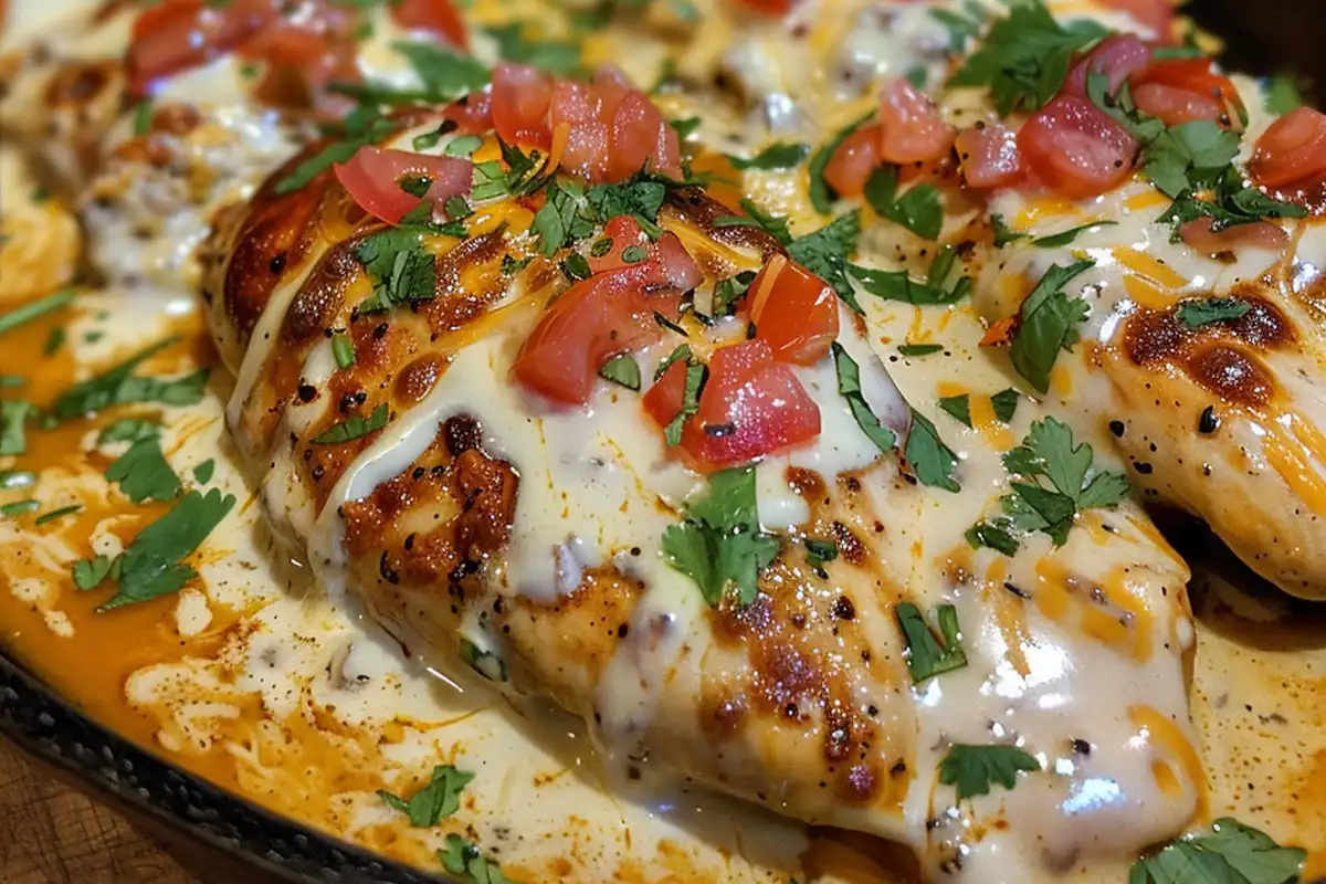 Mexican Chicken with Cheese Sauce is a creamy, bold, and cheesy skillet dish—perfect for busy nights with rice, tortillas, or veggies!