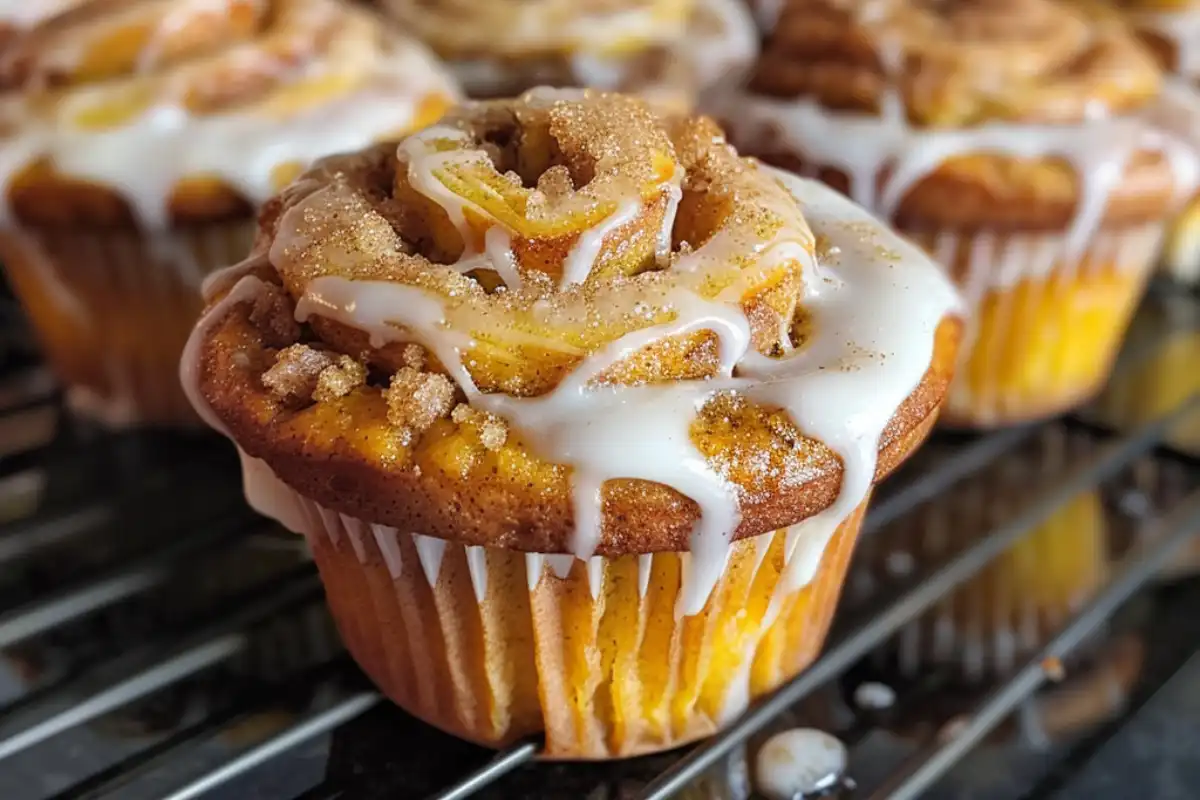 These Pumpkin Cinnamon Roll Muffins are soft, spiced, and swirled with cinnamon sugar—perfect for fall breakfasts, brunch, or dessert!