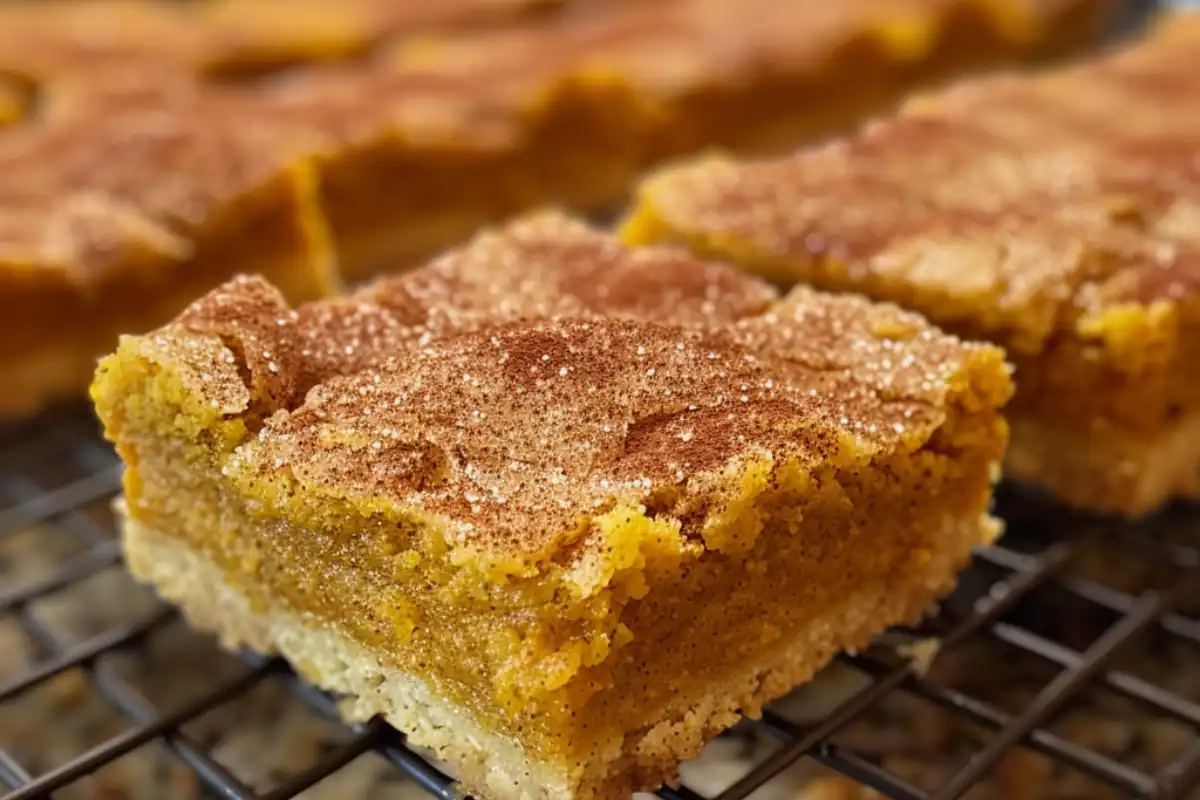 Pumpkin Snickerdoodle Bars are chewy, cinnamon-spiced dessert bars with a fall twist—easy to make, soft, and bursting with pumpkin flavor!