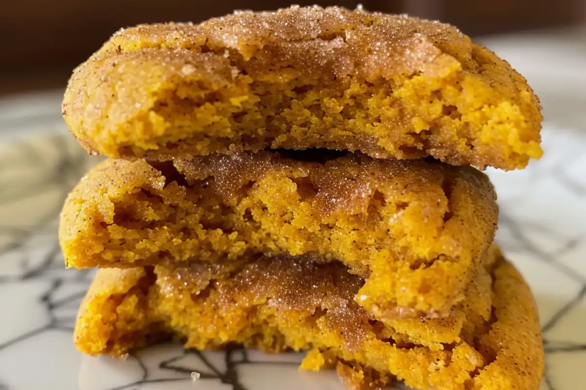 Pumpkin Snickerdoodle Cookies are soft, chewy, and warmly spiced with cinnamon—perfect for cozy fall baking and pumpkin lovers!