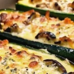 Spinach, Mushroom, and Ricotta Stuffed Zucchini is a healthy, cheesy, and hearty vegetarian meal that's perfect for lunch or dinner.