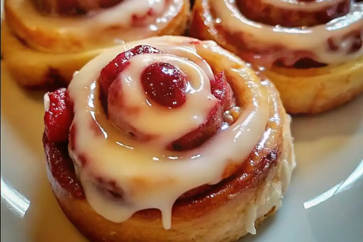 Strawberry Cheesecake Cinnabon Rolls are soft, gooey cinnamon rolls swirled with cream cheese and strawberry for the ultimate breakfast treat!