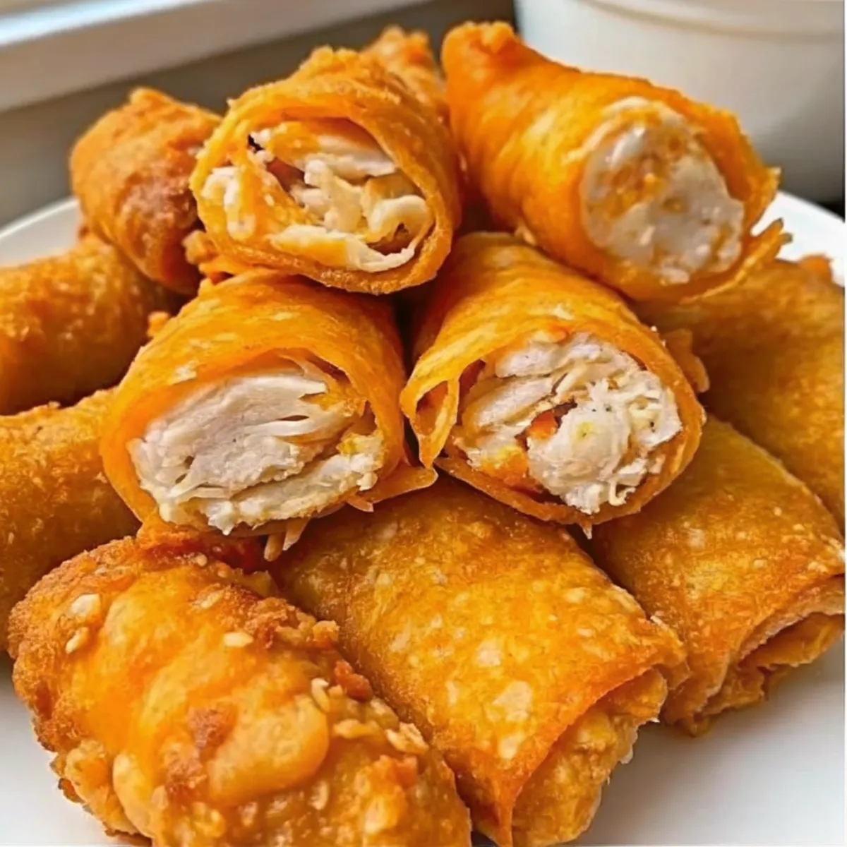 These Air Fryer Buffalo Chicken Egg Rolls are crispy, cheesy, and spicy with buffalo chicken filling. Perfect for game day or party appetizers!