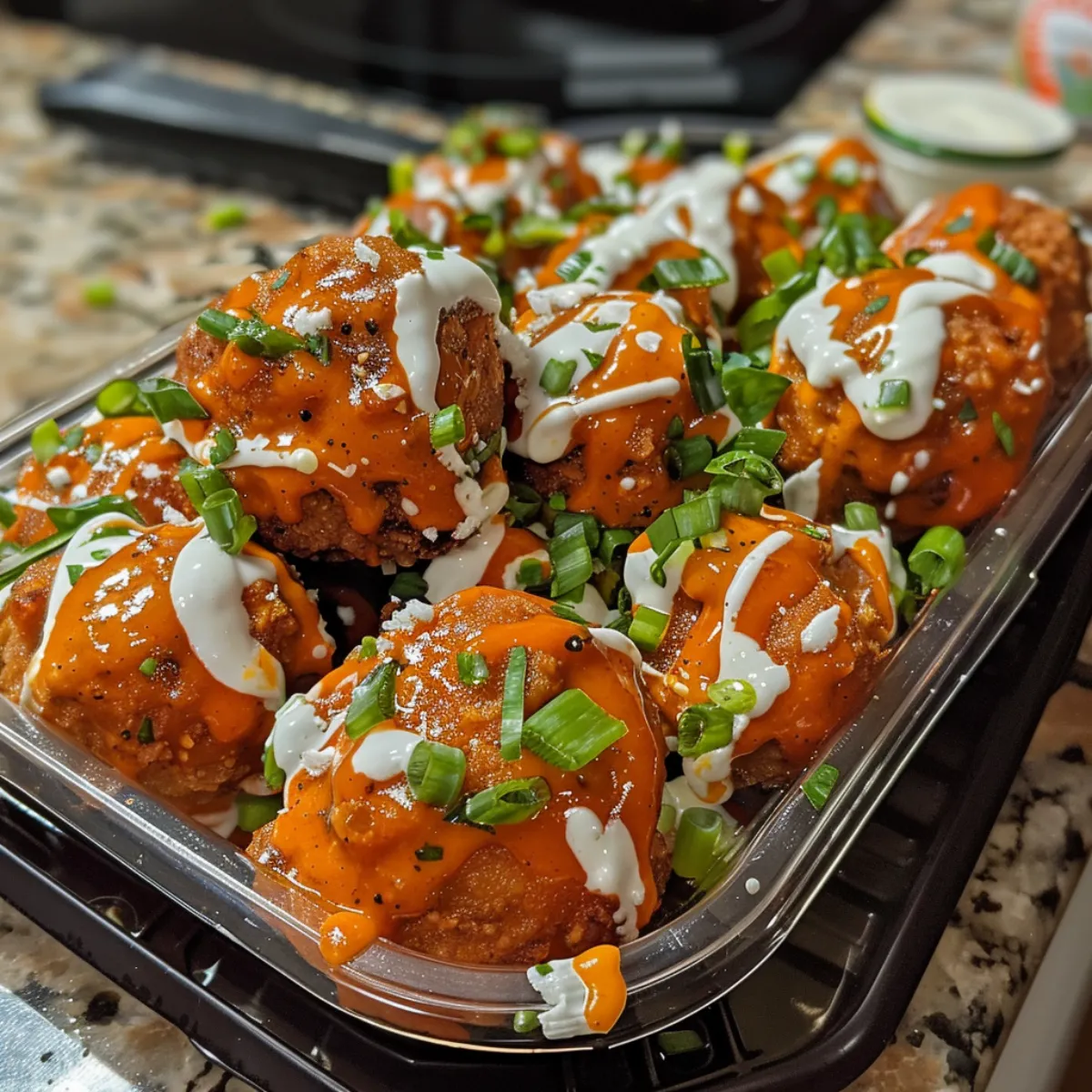 These Buffalo Chicken Meatballs are juicy, spicy, and coated in tangy buffalo sauce. A perfect appetizer or main dish for game day and parties!