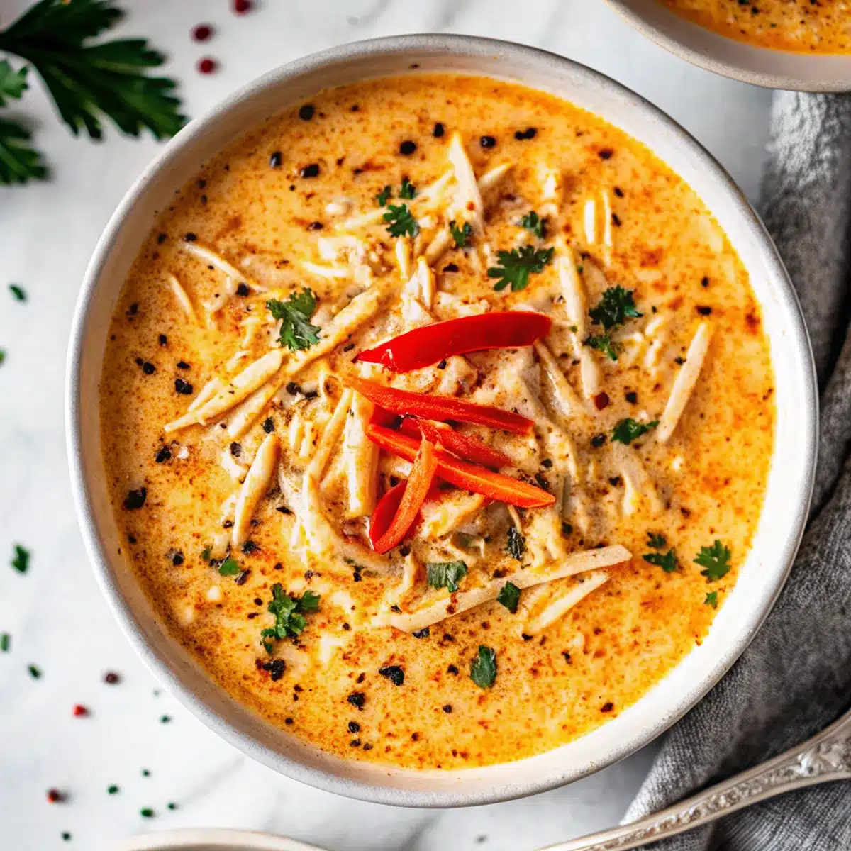 This creamy Cajun chicken soup is bold, spicy, and soul-warming—packed with tender chicken, veggies, and a rich Cajun-spiced broth!