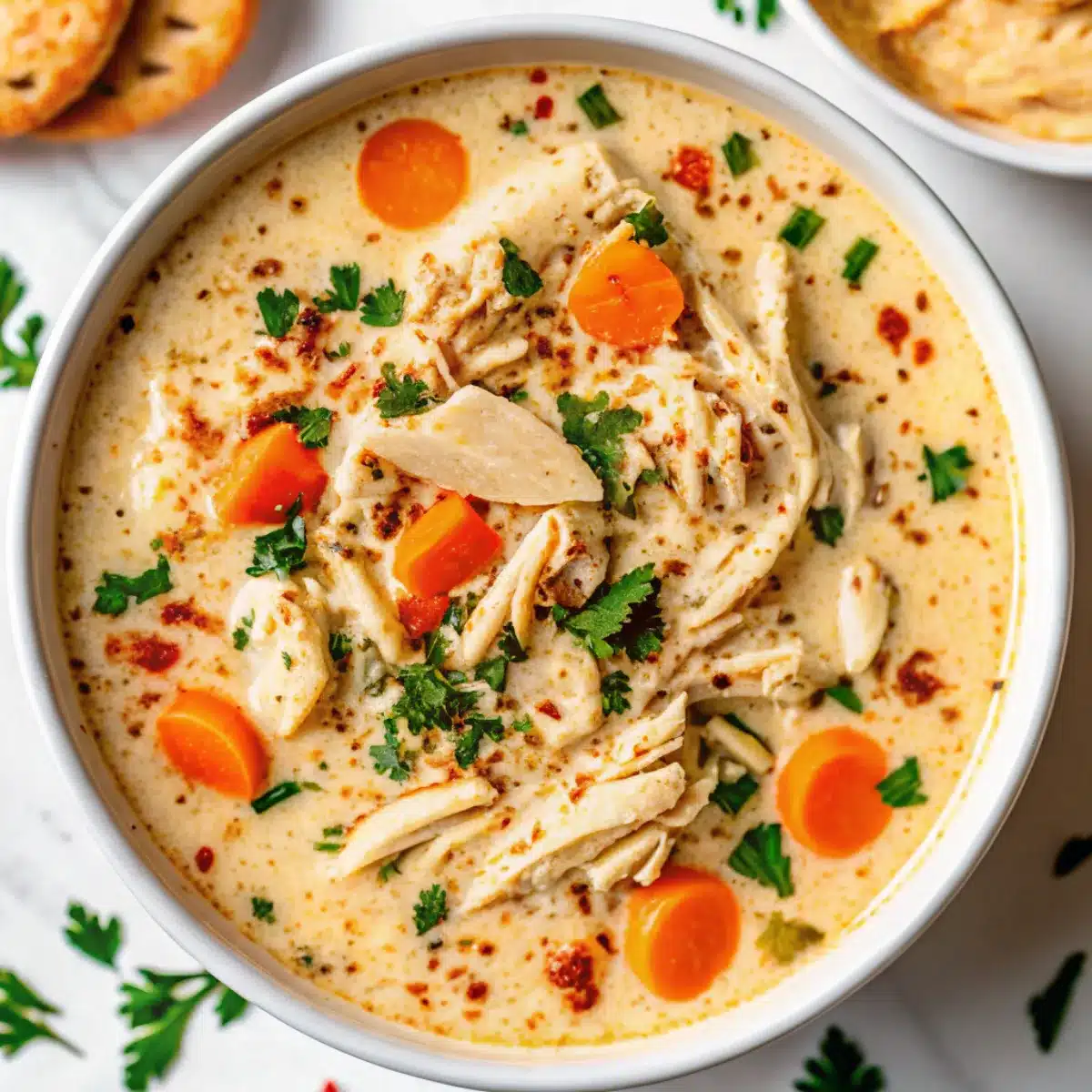 This crockpot creamy chicken and potato soup is rich, hearty, and perfect for cozy nights—easy to make and full of flavor.