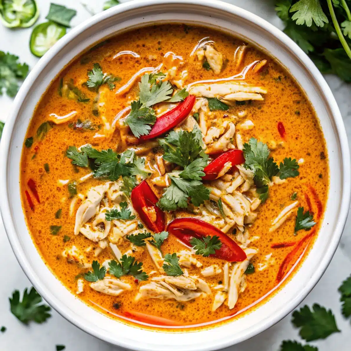 This crockpot Thai coconut chicken soup is creamy, aromatic, and packed with bold flavors—easy to prep and perfect for cozy nights!