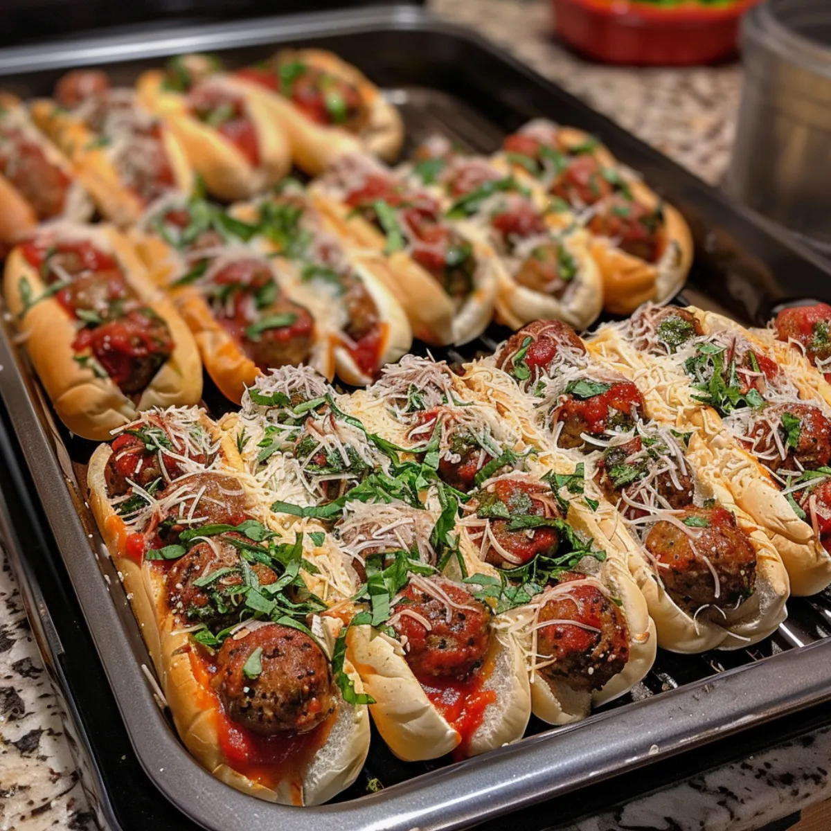Enjoy cheesy, saucy Slow Cooker Meatball Subs made with tender meatballs simmered in marinara and served on toasted hoagie rolls. Perfect for weeknight dinners or game day!