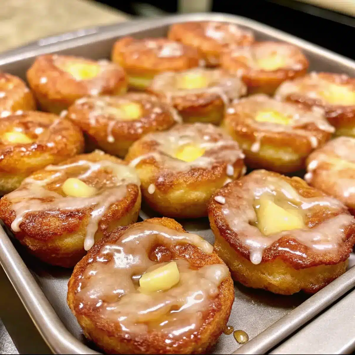 These Air Fryer Apple Fritters are crispy outside, soft inside, and filled with spiced apples. A quick fall dessert with glaze or sugar!