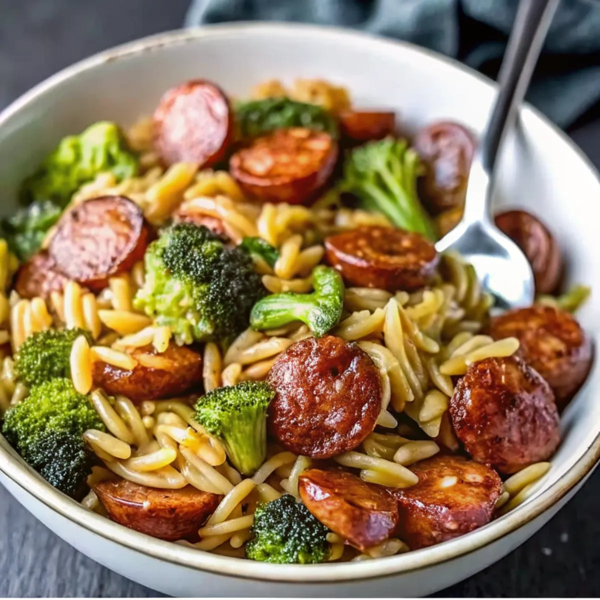 Chicken Sausage and Broccoli Orzo is a simple, one-pot meal with savory sausage, tender broccoli, and creamy orzo pasta—perfect for weeknights.