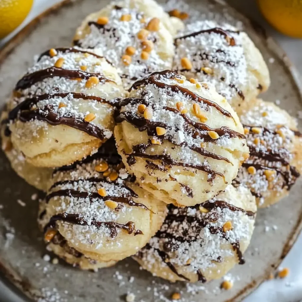 Cannoli cookies are soft, rich, and filled with ricotta, chocolate chips, and pistachios—an Italian-inspired treat perfect for holidays!