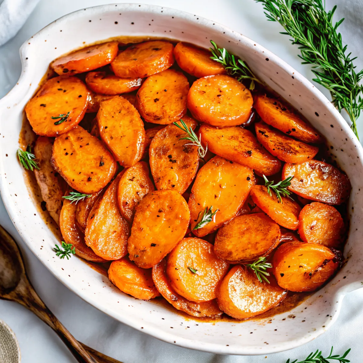 Easy glazed carrots simmered in butter, brown sugar, and honey for a glossy, tender, sweet-savory side dish perfect for holidays or weeknights.