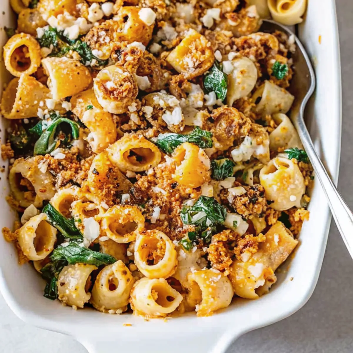 Pumpkin Pasta with Feta is a creamy, savory fall dinner made with pumpkin puree, garlic, herbs, and tangy feta cheese for rich seasonal flavor.