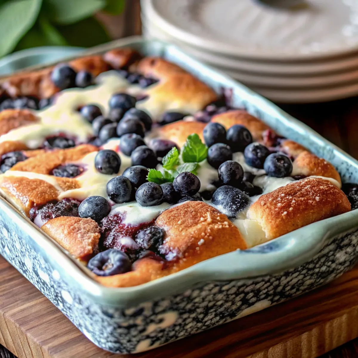 Blueberry Buttermilk Pancake Casserole is a fluffy breakfast bake with fresh blueberries, pancake batter, and a golden crust. Perfect for brunch or holidays.